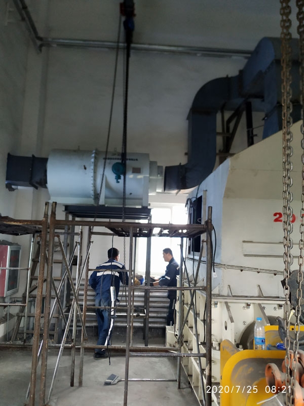煤礦用濕式除塵風機的拆除方法：